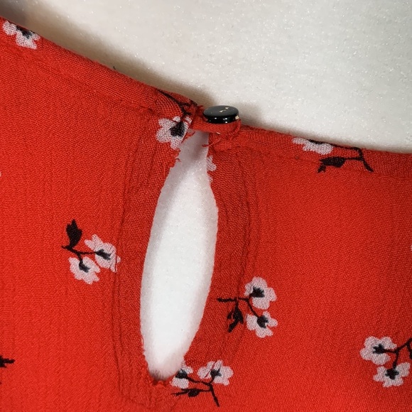 Twik by Simons Red Floral Mid Length Summer Dress - Picture 7 of 9